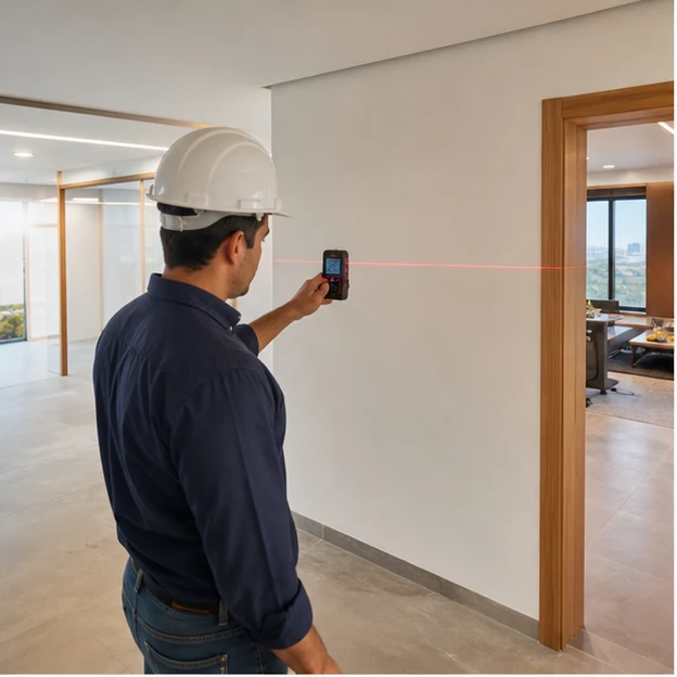 Levantamento com medidor a laser para documentação como construído de uma edificação